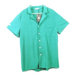 HAWALILI  L Shirt Blue Emerald Material Corduroy